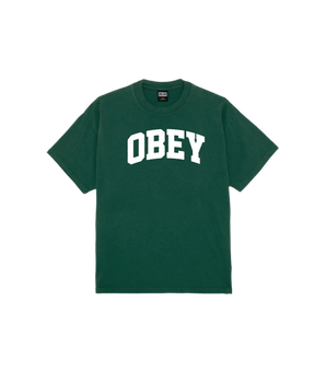 OBEY - COLLEGIATE HEAVYWEIGHT T-SHIRT GREEN