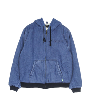 HUF - COLTON HOODED ZIP JACKET BLUE