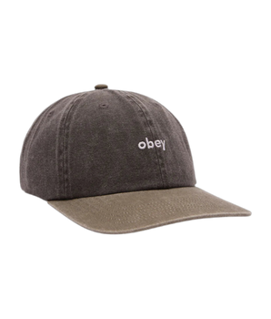 OBEY - PIGMENT 2-TONE LOWERCASE 6 PANEL BLACK MULTI