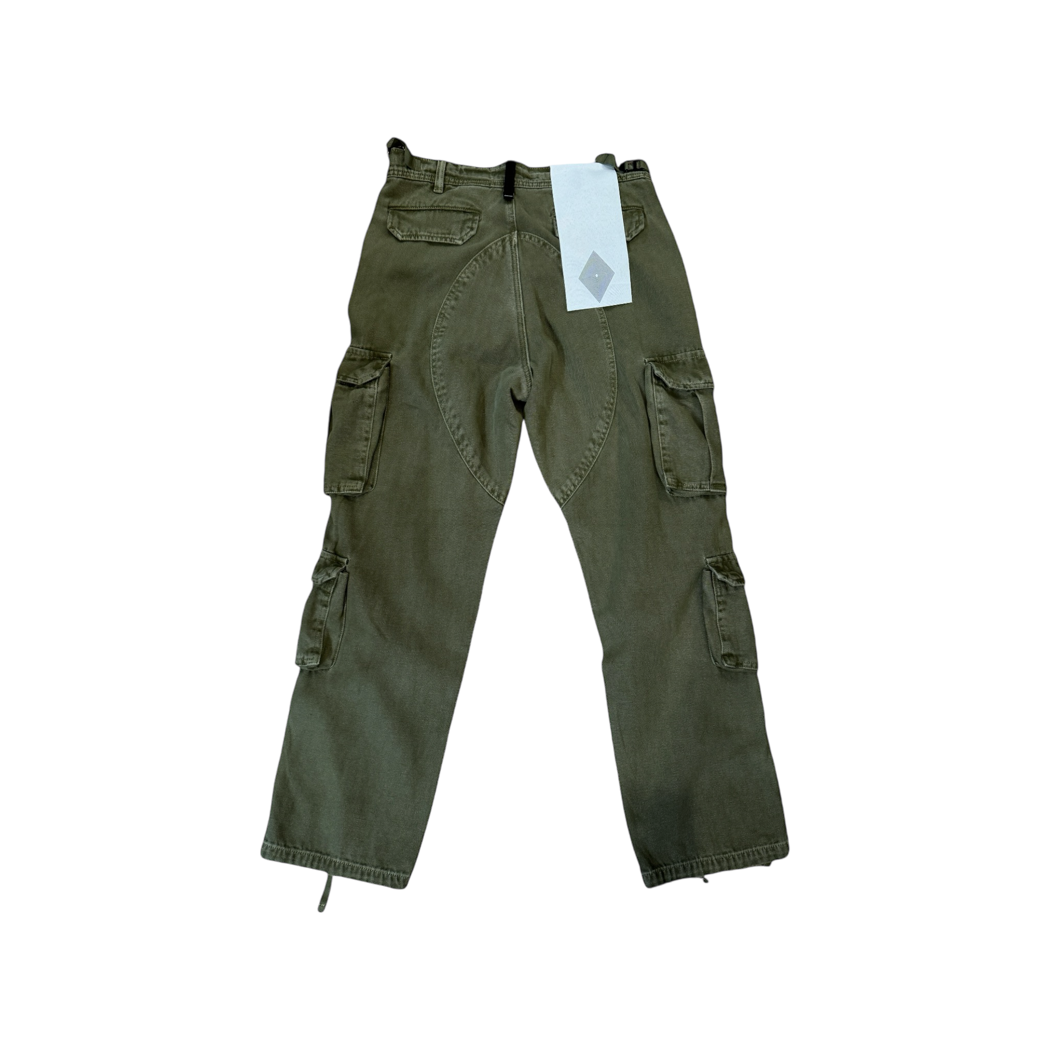 AMISH - DOUBLE CARGO PANTS IN COTTON GREEN