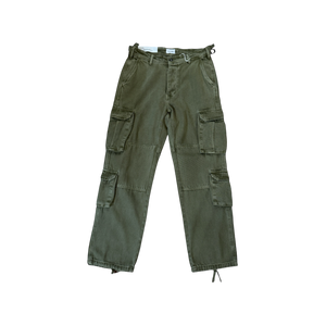 AMISH - DOUBLE CARGO PANTS IN COTTON GREEN