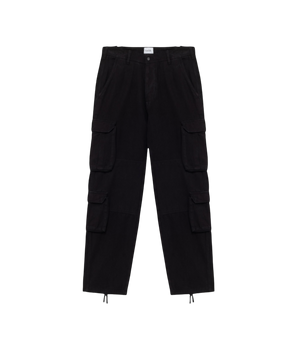 AMISH - DOUBLE CARGO PANTS IN COTTON BLACK