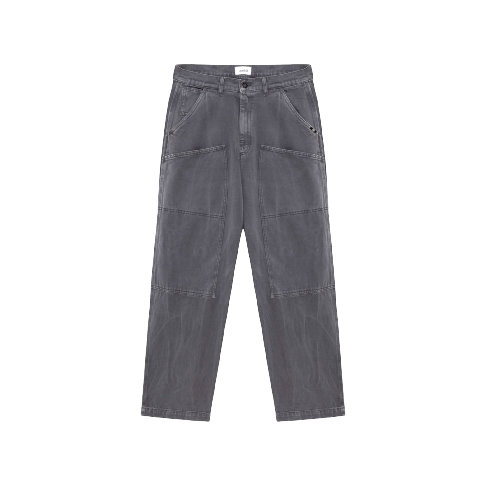 AMISH - SUPER KNEE FADED JEANS GREY