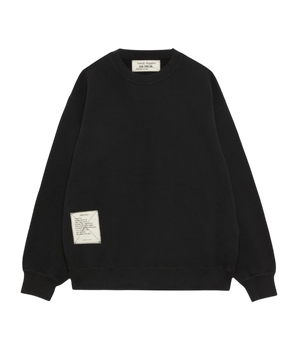 AMISH - DAN SABLON - CREW NECK SWEATSHIRT BLACK