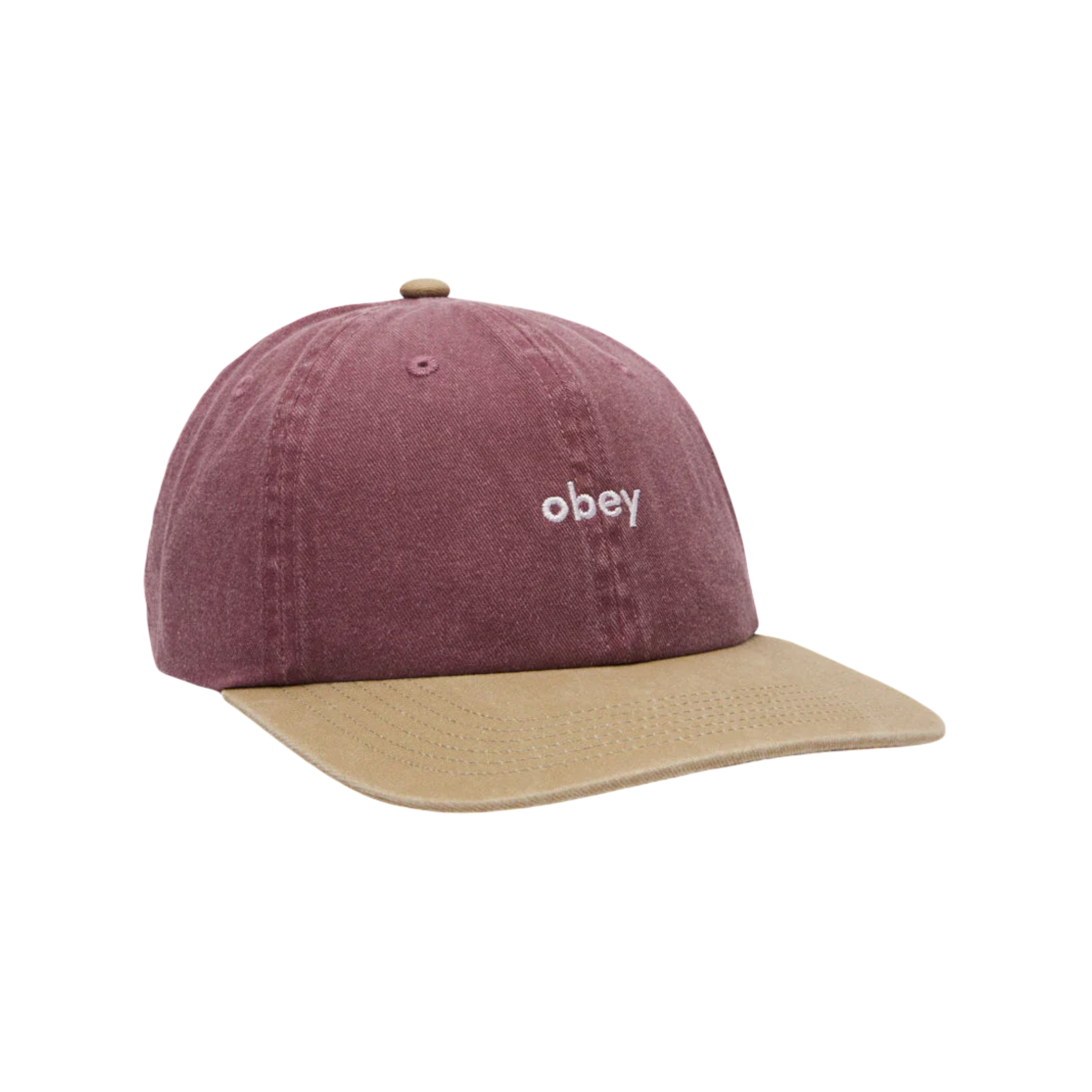 OBEY - PIGMENT 2-TONE LOWERCASE 6 PANEL VINO MULTI