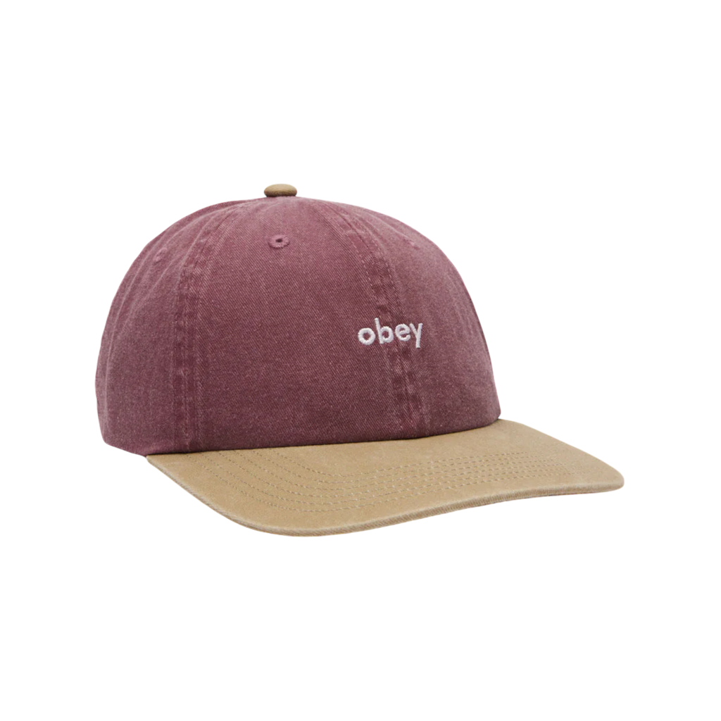 OBEY - PIGMENT 2-TONE LOWERCASE 6 PANEL VINO MULTI