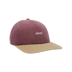 OBEY - PIGMENT 2-TONE LOWERCASE 6 PANEL VINO MULTI