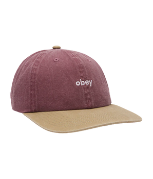 OBEY - PIGMENT 2-TONE LOWERCASE 6 PANEL VINO MULTI