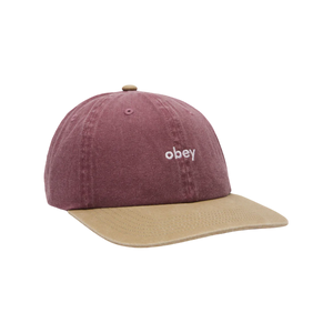 OBEY - PIGMENT 2-TONE LOWERCASE 6 PANEL VINO MULTI