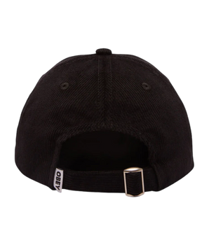 OBEY - LOWERCASE CORDUROY 6 PANEL BLACK