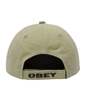 OBEY - PIGMENT WICKED WORLD 6 PANEL VELCRO BACK KHAKI