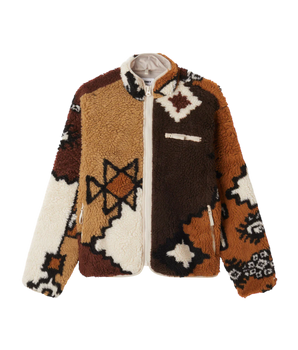 OBEY - MOROCCAN RUG SHERPA JACKET BROWN MULTI