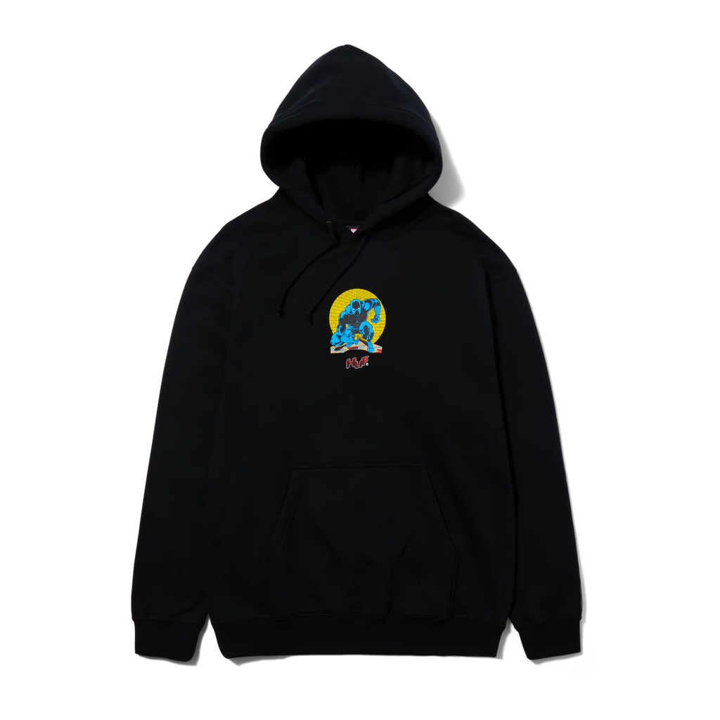 HUF - HUF X AVENGERS NIGHT PROWLING PULLOVER HOODIE BLACK