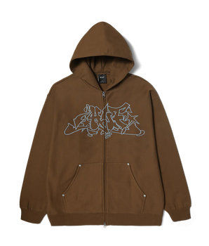 HUF - OUTLINES HEAVY WEIGHT FULL-ZIP FLEECE