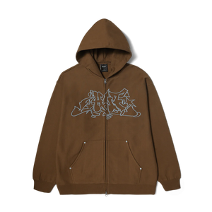 HUF - OUTLINES HEAVY WEIGHT FULL-ZIP FLEECE