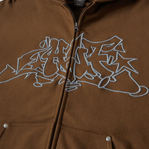 HUF - OUTLINES HEAVY WEIGHT FULL-ZIP FLEECE