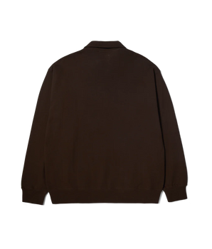 HUF -  SLATE QUARTER ZIP FLEECE BROWN